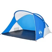 vidaXL Strandmuschel Strandzelt 2 Personen Azurblau Pop-Up Wasserdicht, (1 tlg)