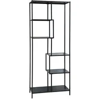 SVITA Regal KELA, Metallregal, Küchenregal, Wohnzimmer, Schlafzimmer, Schwarz