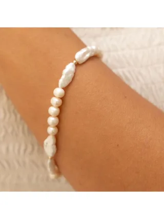 Fascination by Ellen K. Armband Gold 585 Perle weiß 6-7mm