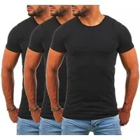 Young & Rich T-Shirt Herren Uni Basic rundhals Ausschnitt Unterziehshirt 1701 Rundhalsauschnitt unifarben kurzarm regular fit