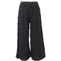 Guru-Shop Relaxhose Bequeme Palazzohose, Sommerhose, Musselinhose -.. alternative Bekleidung