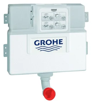 Grohe WC-Wandeinbau-Spülkasten 38422, 0,82 m Bauhöhe Spülmenge 6 - 9 Liter 38422000