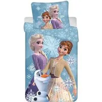 Disney Frozen Bettwäsche Frozen Bettwäsche Eiskönigin Anna Elsa Kissen Bettdecke 135/140x200cm, Baumwolle, 2 teilig, Wendemotiv mit Reißverschluss