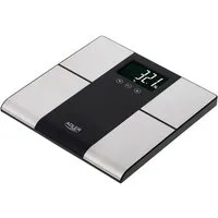 Adler Körper-Analyse-Waage AD 8165 digitale Personenwaage Körperanalysewaage bis 225 kg silber