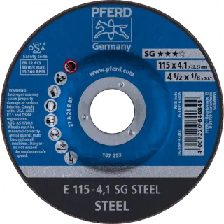 PFERD TOOLS Schruppscheibe E Leistungslinie SG STEEL für Stahl - 62211436