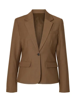 selected women - SLWFITTED SIGNE BLAZER NOOS Toffee - Gr. - 36