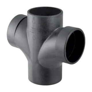 Geberit Silent db20 Bogenabzweig 310102141 DN 100, 2-fach, 88,5Grad, mit Innenradius