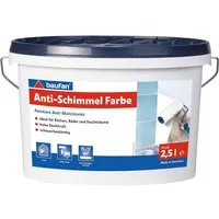 baufan® Wandfarbe Anti-Schimmel-Farbe 2,5 l Schutzfarbe Innenfarbe Antischimmel, zuverlässige Lösung für hygienische und schimmelfreie Wände