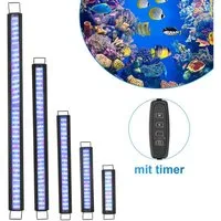Clanmacy LED Aquariumleuchte 10-45W LED Aquarium mit timer Lampe Fisch Tank RGB 30-130cm, 28W für 64-90cm
