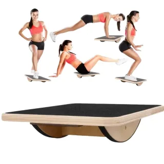 KALOAD Wooden Wobble Balance Board Adult Exercises Training Balancing Rocking Board Level Training Balance Pedal Gym Exe