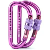 GO!elements Karabiner Micro 6, (2Stück), Schlüsselanhänger Mini Karabinerhaken klein mit Schraubverschluss