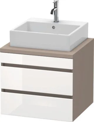 Duravit DuraStyle Konsolenwaschtischunterbau wandhängend Weiß & Basalt Hochglanz & Matt 600x548x512  DS531502243