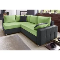 COLLECTION AB Ecksofa Parma L-Form, B: 224 cm, Bettfunktion, Bettkasten & 2 Zierkissen, Federkern