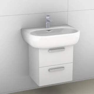 Artiqua 413 Waschtischunterschrank für 4U 223465 Weiß Glanz, 413-WU2L-K23-7050-68 413-WU2L-K23-7050-68