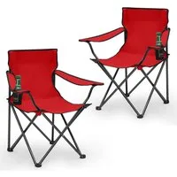 SUNULA Campingstuhl Faltbar Anglerstuhl Ultraleicht Faltstuhl Camping Klappstuhl (2 St), mit Getränkehalter, mit Tragetasche, bis max. 100 kg