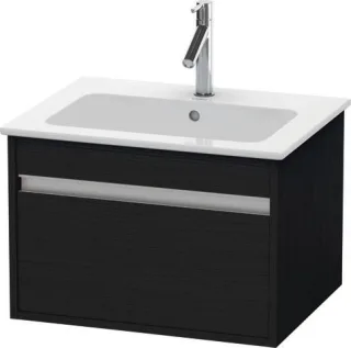 Duravit Ketho Waschtischunterbau wandhängend Eiche Schwarz Matt 600x475x410 mm - KT641801616 KT641801616