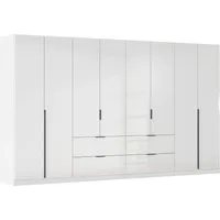 OTTO home Drehtürenschrank Kleiderschrank Schrank Garderobe AGORDO mit Dekor- oder Hochglanzfront (in zwei Griff-Farben, Breite 360 cm) mit Außenschubkästen, Serie in 7 Breiten und 2 Höhen MADE IN GERMANY