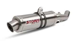 % % % Sport Auspuff Edelstahl GP Storm by MIVV Suzuki GSR 750 Bj. 2011-2016 mit ABE