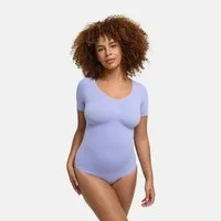 cfab Shaping-Body T-Shirt Bodysuit Sculpting Shapewear mit Slip-Soft Violet-4XL (1-tlg)