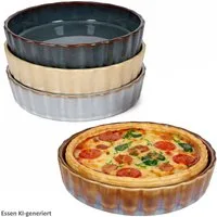 MamboCat Auflaufform MamboCat 4er Set Gustos Crème Brûlée Schälchen Steingut Quiche Dessert, Steingut