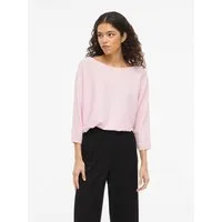 Vila 3/4 Arm-Pullover VIMALU BOATNECK 3/4 SLEEVE KNIT TOP-NOOS Materialmix, loose fit