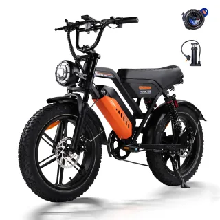 [EU DIRECT] A50 Off-Road Electric Bike 48V 15.6Ah 250W Motor 25 km/h Max Speed 20-Inch Fat Tires 120 km Max Range 150 kg