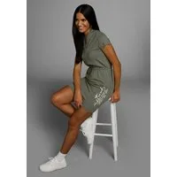 KangaROOS Jerseykleid im sportlichen Look, mit Print und Bindeband in der Taille