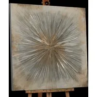 ArtUniverse Gemälde Sonne in Gold und Silber 100x100 cm, .