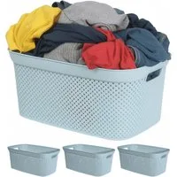 Koopman Wäschekorb Wäschewanne Kunststoff 4 Farben 4er Set (Set, 4 St., Packung), Grün, 2 Tragegriffe, 35 Liter, Kunststoff, Stabil