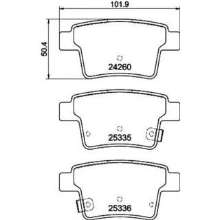 Hella Bremsbel?ge hinten Ford Mondeo Ford Taurus Jaguar X-Type