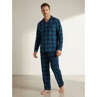 Henry Terre Pyjama Pyjama Set Langarm - Kent Velour Karos