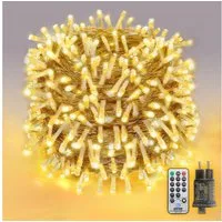 Salcar LED-Lichterkette 2m-100m LED Lichterkette Weihnachtsbaum 20-1660er LED Weihnachtsdeko, 20m 300 LED mit Fernbedienung, 8 Modi und Memory, 31V