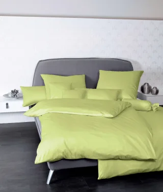 Janine Bettwäsche "Colors 31001" 3 Stk. feinfädige uni Bettwäsche für alle Jahreszeiten, Markenreißverschluss