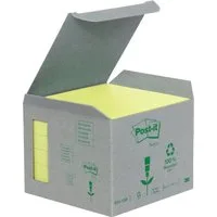 Post-it Notes Haftnotizblock Haftnotizen Recycling 76x76mm gelb VE=6x100 Blatt