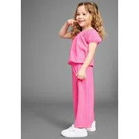 KIDSWORLD Shirt & Hose Set: Carmen-Top + Hose (Set, 2-tlg., 2) Ganzes Outfit: Shirt mit Raglanärmeln und Hose