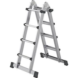 Munk Teleskopleiter 4-teilig mit Traverse - 032122