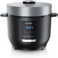Arendo Reiskocher Digitaler Dampfgarer, Kochprogramme, Timer, Warmhaltefunktion, Display, 350 W, antihaftbeschichteter Gartopf, Reislöffel & Messbecher, Schongarer