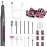 CkeyiN Maniküre-Pediküre-Set 12 in 1 Professionell elektrischer Nagelfräser 20000 U/min Nagelfräser, 8-tlg., 5 Geschwindigkeiten Digitalanzeige Elektrisches Nagelpflegegerät