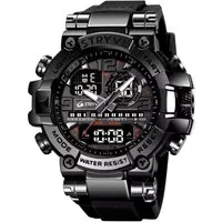 Tidy Quarzuhr Stryve Sportuhr Wasserdichte Digital-Analoge Militär Silikon Armband