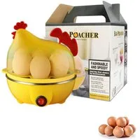 feinlux Eierkocher Mini-Multifunktions-Eierkocher, Anzahl Eier: 7 St., 350 W, Automatische Abschaltfunktion, Wiederverwendbar und waschbar