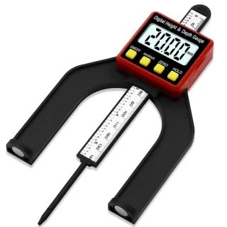0-80MM LCD0.01MM Digital Height Depth Counting Depth Gauge Woodworking Depth Gauge Altimeter Woodworking Ruler Digital C