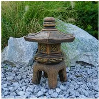gartendekoparadies.de Gartenfigur Japanische Oki-Gata Steinlaterne, H. 38 cm, 11 kg, Frostsicher