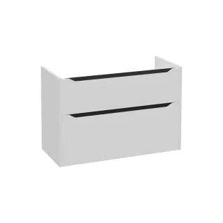 VitrA New Integra Square Waschtischunterschrank mit 2 Vollauszügen 97 x 45 x 65 cm Matt,80261 80261
