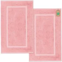 Lavea Badematte 2er Set Badeteppiche Elena Frottee 50x80 cm Badvorleger, 100% Baumwolle, 500 g/m² Frottier, weich & saugstark, pflegeleicht