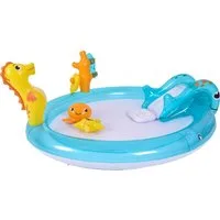 SunClub Planschbecken Kinderpool 200x152x40 cm, (Einzelpack, 1-tlg., aufblasbares Kinderbecken), Seepferdchen Erlebnispool