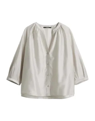 someday - Zart schimmernde Tunikabluse - Zamida beige - Gr. - 36