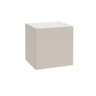 Neuesbad Serie 40 Seitenschrank mit Wäschekorb, B:500,H:500,T:450mm, Korpus/Front: kaschmir matt lac NB1DF001-B-050151