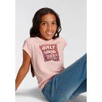 KIDSWORLD T-Shirt ONLY GOOD VIBES - Druck Kurzarm, gerade Passform, mit peppigen Statements und Sprüchen