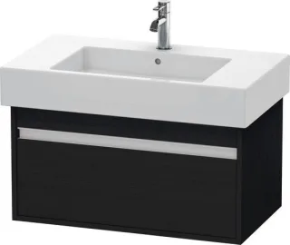 Duravit Ketho Waschtischunterbau wandhängend Eiche Schwarz Matt 800x455x410 mm - KT669001616 KT669001616