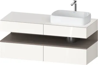 Duravit Qatego Konsolenwaschtischunterbau wandhängend Weiß Hochglanz 1400x550x600 mm - QA47660432200 QA4766043220000